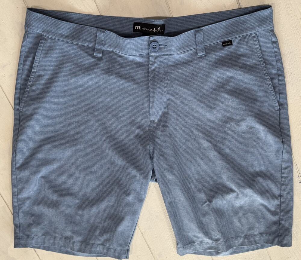 Travis Mathew Men`s Golf Shorts Polyester Stretch Size 38Blue #4710